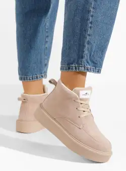 Ghete dama piele Nelida bej