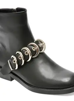 Ghete EPICA negre, 1288B23, din piele naturala