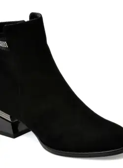 Ghete EPICA negre, 7R888, din piele intoarsa