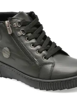 Ghete FLAVIA PASSINI negre, WB113, din piele naturala