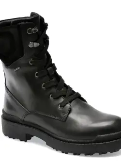 Ghete GEOX negre, D36UPA, din piele naturala