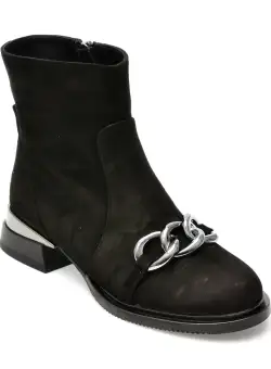 Ghete GRYXX negre, 1129, din piele intoarsa