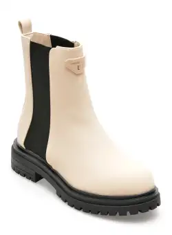 Ghete LAURA BIAGIOTTI bej, 8262, din piele ecologica