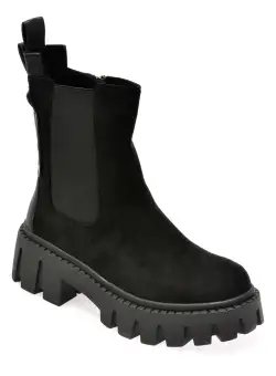 Ghete LAURA BIAGIOTTI negre, 8284, din material textil