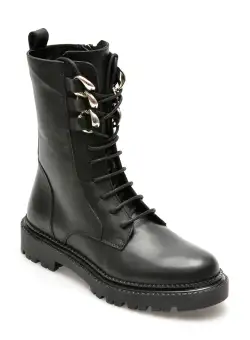 Ghete QUSHELI negre, 36341, din piele naturala