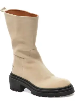 Ghete SHABBIES bej, 1247, din piele intoarsa