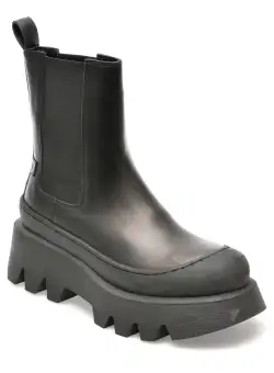 Ghete SHABBIES negre, 1498, din piele naturala