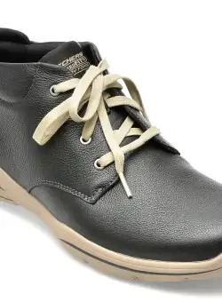 Ghete SKECHERS negre, HARPER, din piele naturala