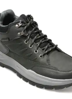 Ghete SKECHERS negre, ZELLER, din piele naturala