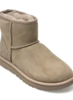 Ghete UGG gri, 1016222, din piele intoarsa