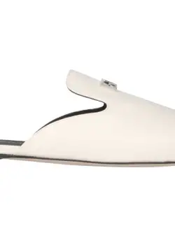 Giuseppe Zanotti Leather Slippers WHITE