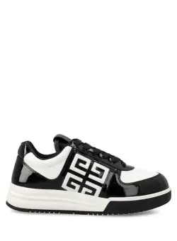 Givenchy GIVENCHY White/ Patent Leather G4 Sneakers BLACK