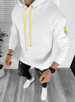 Hanorac barbati alb slim fit K175 Y20-4 
