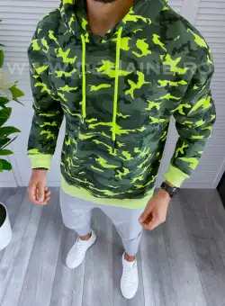 Hanorac barbati oversize verde K348 S2-4