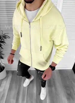 Hanorac barbati slim fit galben K109 88-89-4