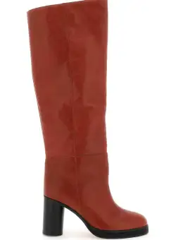Isabel Marant 'Lelia' Leather Boots RUST