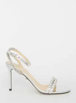 MACH & MACH Audrey Crystal sandals SILVER