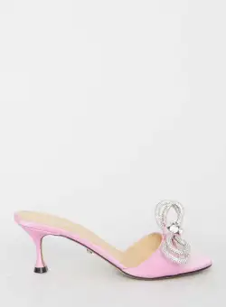 MACH & MACH Double Bow mules PINK