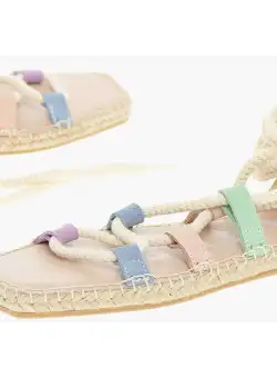 Manebí Suede Leather And Rope Sandals Multicolor