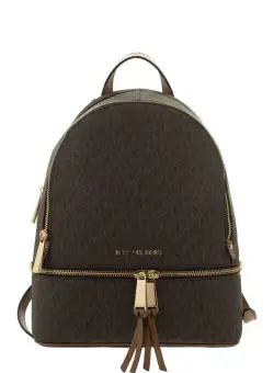 Michael Kors MICHAEL KORS RHEA - Medium backpack with logo BROWN