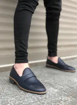 Mocasini barbati albastri 12315 N1-1