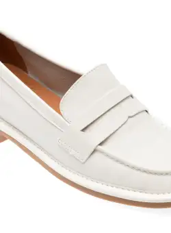 Mocasini casual GRYXX albi, V672G36, din piele naturala