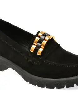 Mocasini casual GRYXX negri, BL4257, din piele intoarsa