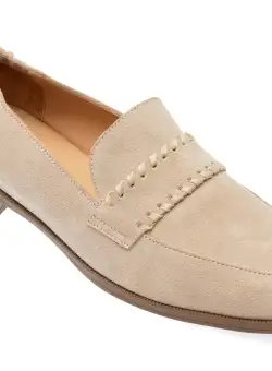 Mocasini casual IMAGE bej, 618779, din piele intoarsa