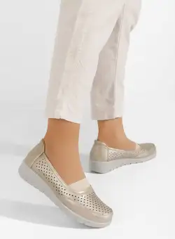 Mocasini dama Bevena B aurii