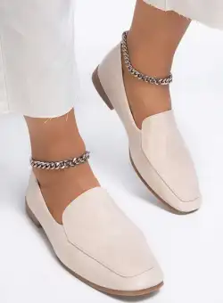 Mocasini dama Solma Bej