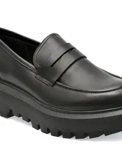 Mocasini FLAVIA PASSINI negri, 12030, din piele naturala