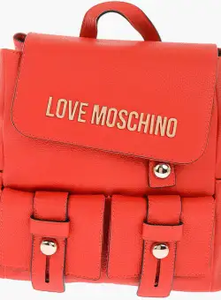 Moschino Love Ecoleather Backpack Red