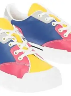 Moschino Love Leather Sneakers Texture50 With Logo Multicolor