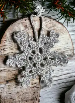 Ornament Craciun Crosetat - Fulg de Nea 3