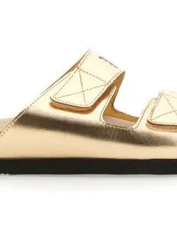 Palm Angels Sandal With Logo GOLD