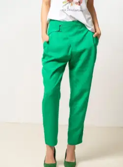 Pantalon LETICIA verzi Hermosa
