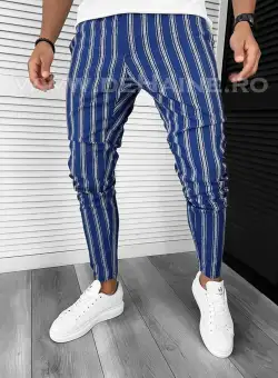 Pantaloni barbati casual regular fit bleumarin B1606 F3-5.2 E 14-3