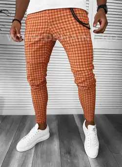 Pantaloni barbati casual regular fit carouri B1880 20-2 e ~