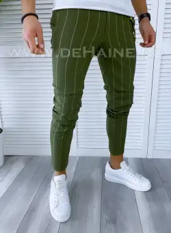 Pantaloni barbati casual regular fit kaki B1798 7-2 E~