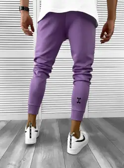 Pantaloni de trening mov silon conici 12379 P19- 5.3