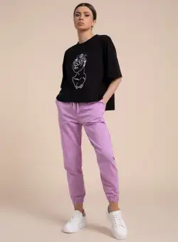 Pantaloni trening dama Tenara mov