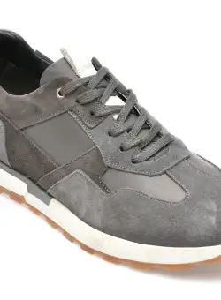 Pantofi AXXELLL gri, TRL5008, din piele intoarsa