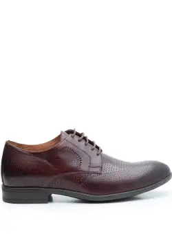 Pantofi barbati eleganti din piele naturala Leofex - 573 Red wood Box