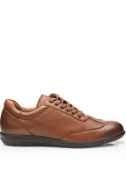 Pantofi barbati sport din piele naturala Leofex-518 Cognac Box