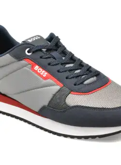 Pantofi BOSS gri, 3715, din material textil