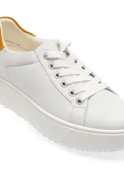 Pantofi casual ARA albi, 46523, din piele naturala