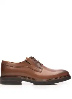 Pantofi casual bărbați din piele naturală, Leofex - 530 Cognac Box