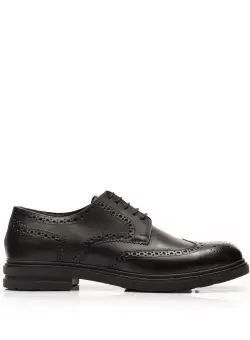 Pantofi casual barbati din piele naturala, Leofex- 996 Negru Box