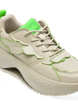 Pantofi casual GQWE gri, 23810, din piele ecologica