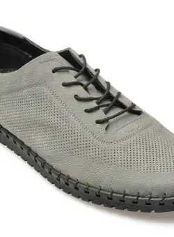 Pantofi casual GRYXX gri, 91102, din nabuc